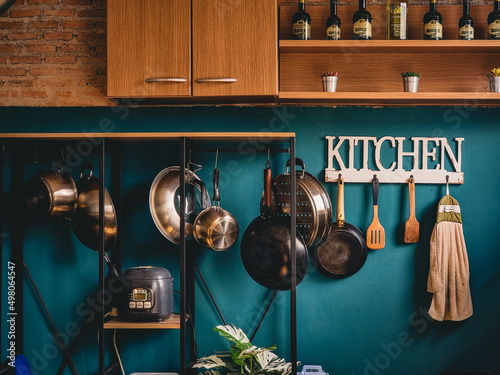 various kitchen utensils