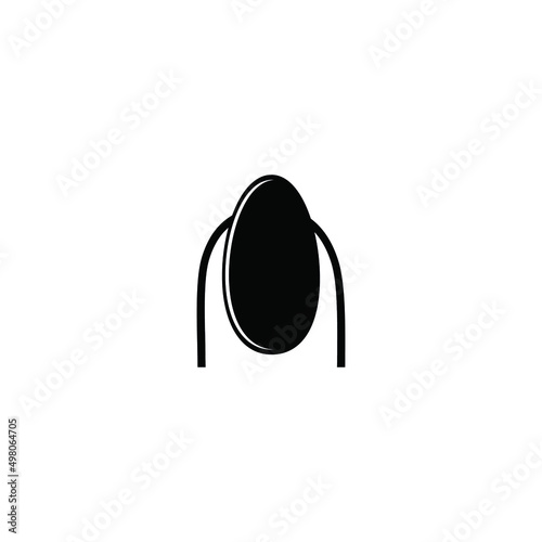 Nail vector icon, manicure. Fashion nails logo, symbol. For the beauty salon, modern manicure icon, fashion, minimal.