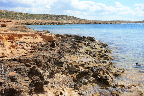 Obraz na płótnie Stones and xerothermic grassland in Kyriamadia Natural Park (northeastern part of Crete) w salonie