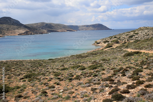 Obraz na płótnie Stones and xerothermic grassland in Kyriamadia Natural Park (northeastern part of Crete) w salonie