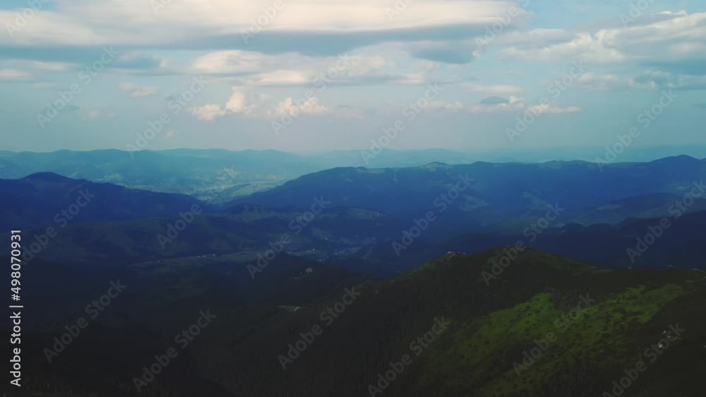 Aerial View of Carpathian Mountains rage. Tourist places of Ukraine. Concepts of tourism, environment and nature landscape. Aerial View of Carpathian Mountains rage. Tourist places of Ukraine. Concepts of tourism, environment and nature landscape.