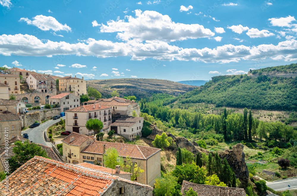 View of the medieval village of Sepulveda, Castile and Leon, Spain