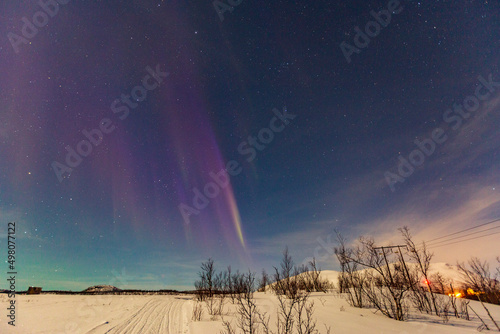 Northern Lights in Lapland. in Abisko in Sweden