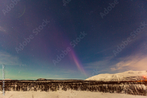 Aurora boreale in Lapponia. ad Abisko in Svezia