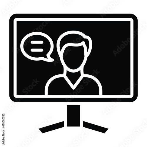 Online Lecture Icon Style