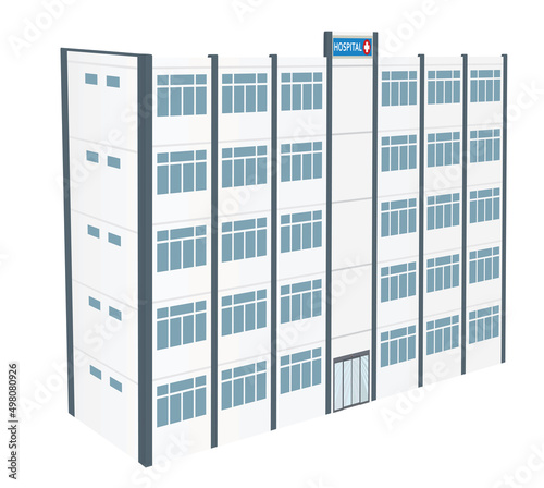City hospital building. vector illustration 