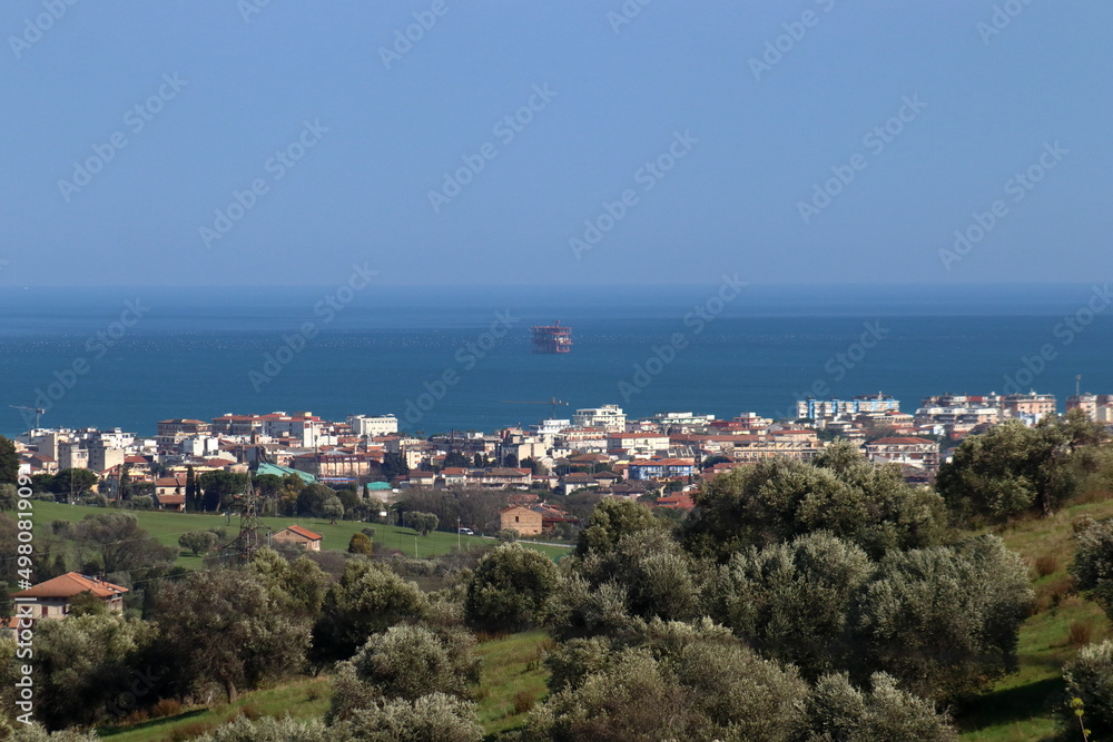 Ciudad de Civitanova en Primavera Marche, Macerata, Italia Ciudad de Civitanova en Primavera Marche, Macerata, Italia
