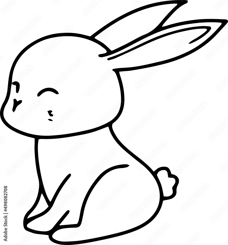 Obraz premium Cartoon,animal,pet,sticker,rabbit,baby rabbit,cute,Easter, Rabbit year zodiac, 2023, rabbit new year, stripes, moon rabbit, coloring book, zoo