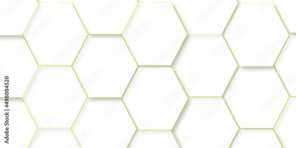 Abstract background in seamless pattern with hexagons . Modern and wire mesh material made of a network of wire or thread. Geometric cells formed by soap bubbles and water, for background or texture .