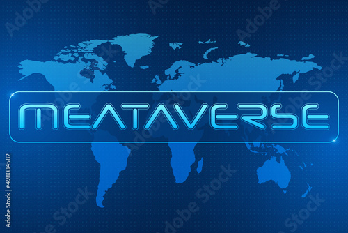 Concept of metaverse Future digital technology , NFT game futuristic , virtual reality , cyber world technology