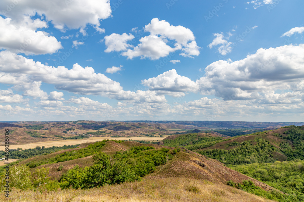 Shaitan-Tau nature reserve (oak forest). Orenburg region, Southern Urals, Russia