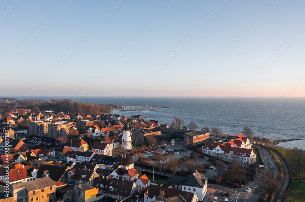 Aerial view on Sønderborg, Denmark