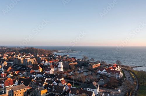 Obraz na płótnie Aerial view on Sønderborg, Denmark w salonie