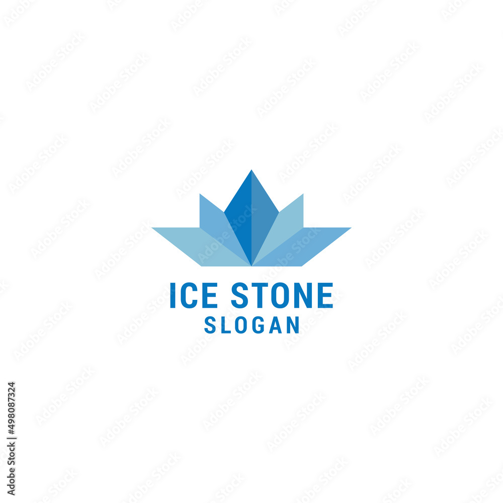 Obraz premium Ice stone logo icon design template .premium vector