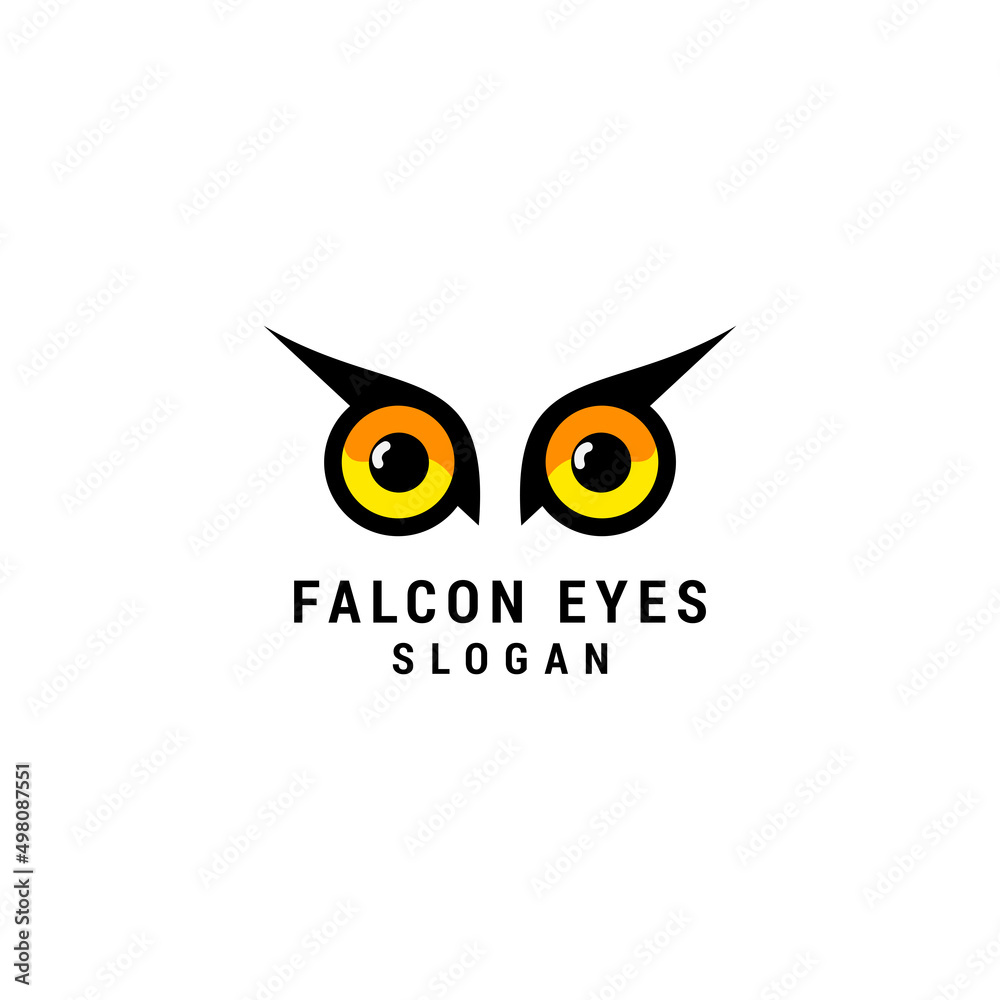 falcon eye logo icon design template .premium vector