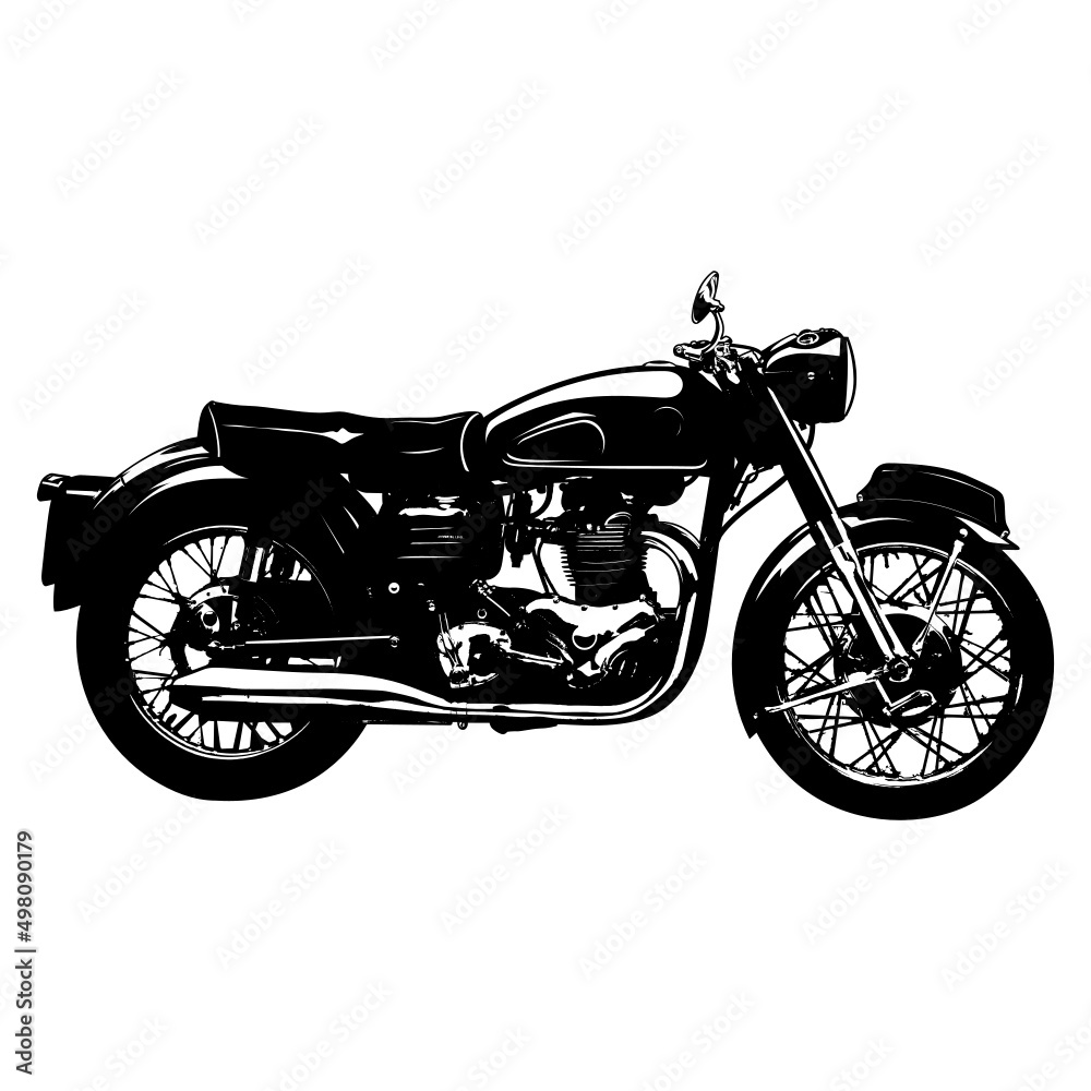 Fototapeta premium Exquisite Motor Cycle Silhouette Vector