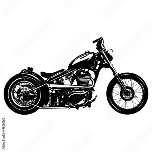 Exquisite Motor Cycle Silhouette Vector