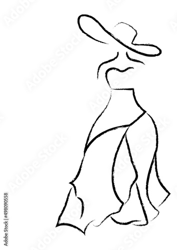 stellar lady women simple line art