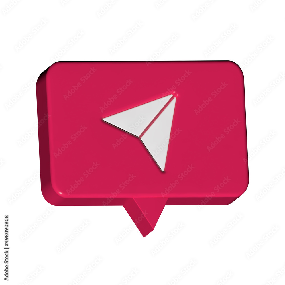 Social media share notification icon. 3d design. Social media share notification icon. 3d design.