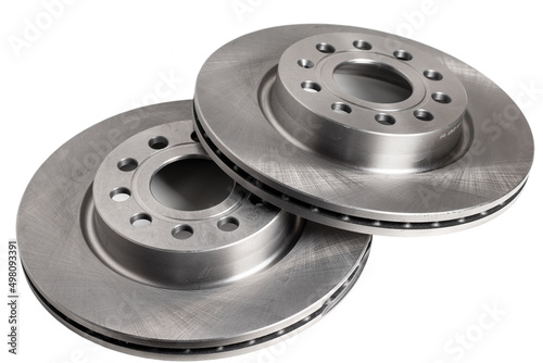 Two brake disk for the car isolate on white