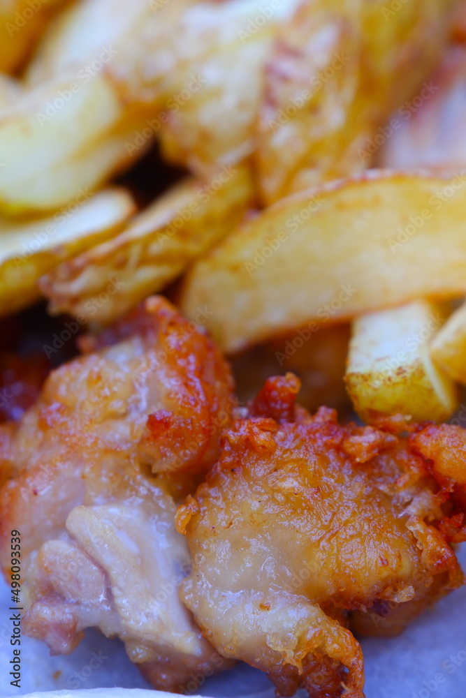 揚げたてでアツアツの若鶏のから揚げ