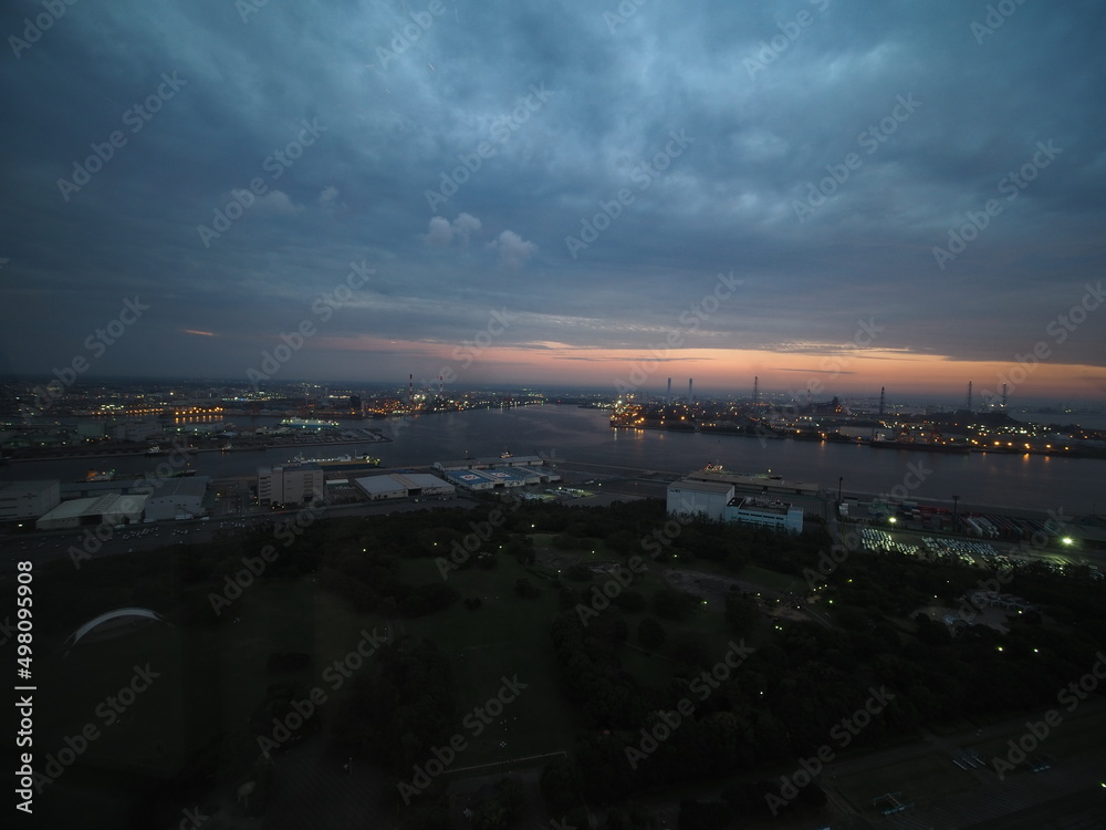 Obraz premium 千葉ポートタワーからの夕焼け