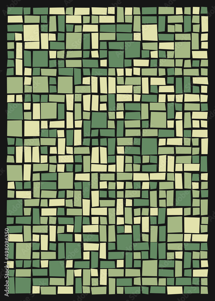 Fototapeta premium Offset Quads generative art background art illustration