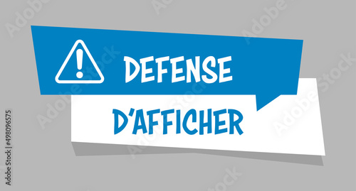 Logo défense d'afficher.