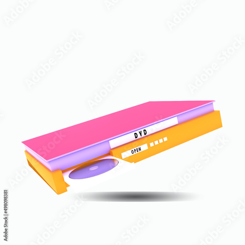 3d illustration dvd player digital object Premium Icon