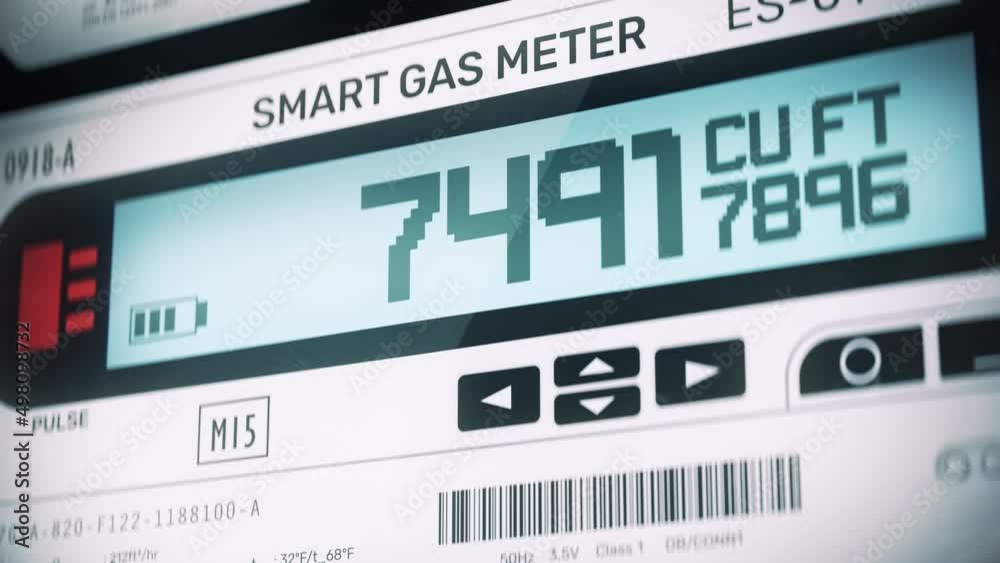 High natural gas consumption, expensive gas bill, natural resources for heating. Digital imperial gas meter measuring gas usage High natural gas consumption, expensive gas bill, natural resources for heating. Digital imperial gas meter measuring gas usage