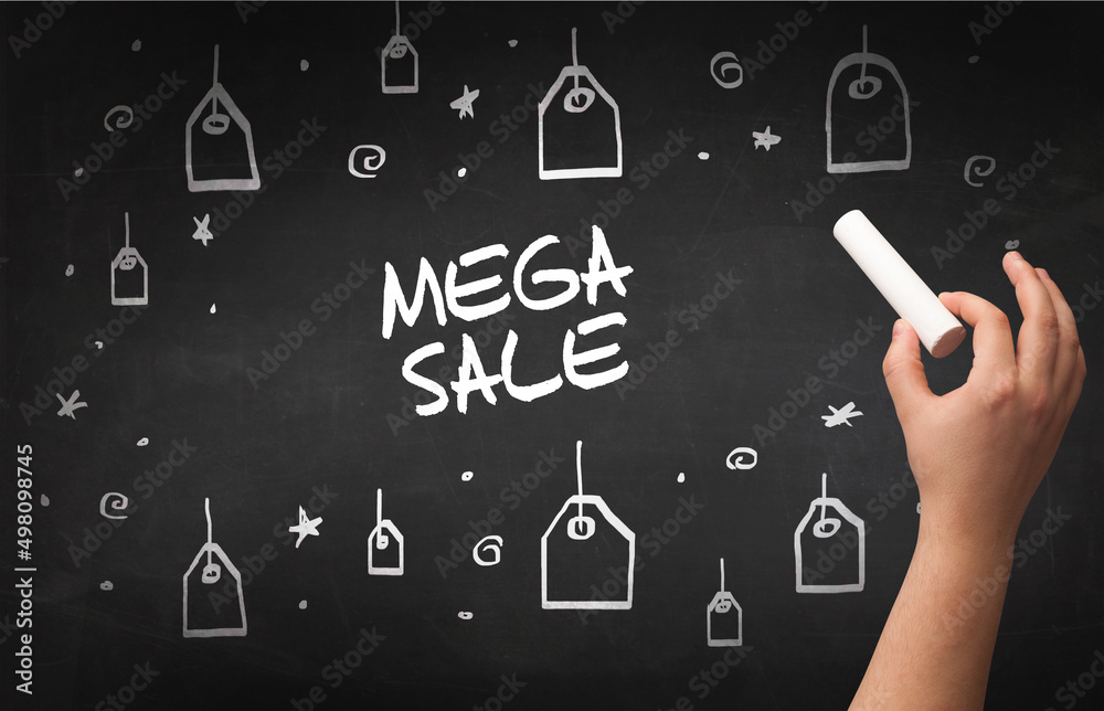 Hand drawing online shopping concept Hand drawing online shopping concept