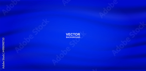 Abstract background . Blue fabric wavy folds of grunge silk or satin. Vector.