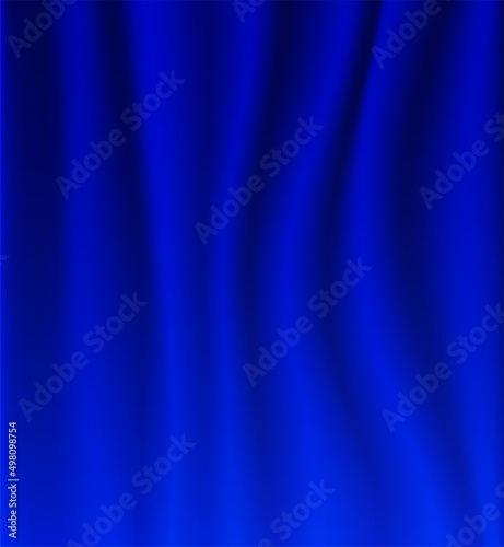 Abstract background . Blue fabric wavy folds of grunge silk or satin. Vector.