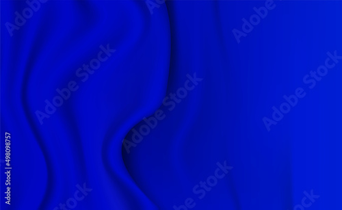 Abstract background . Blue fabric wavy folds of grunge silk or satin. Vector.