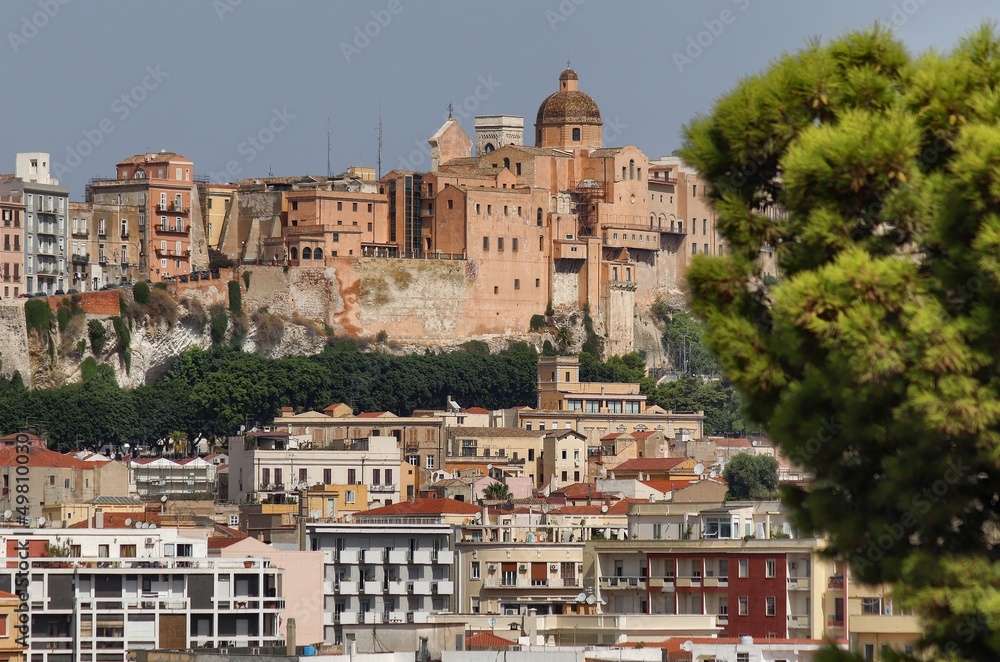 Panoramic view of the city of Cagliari, Sardinia, Italy