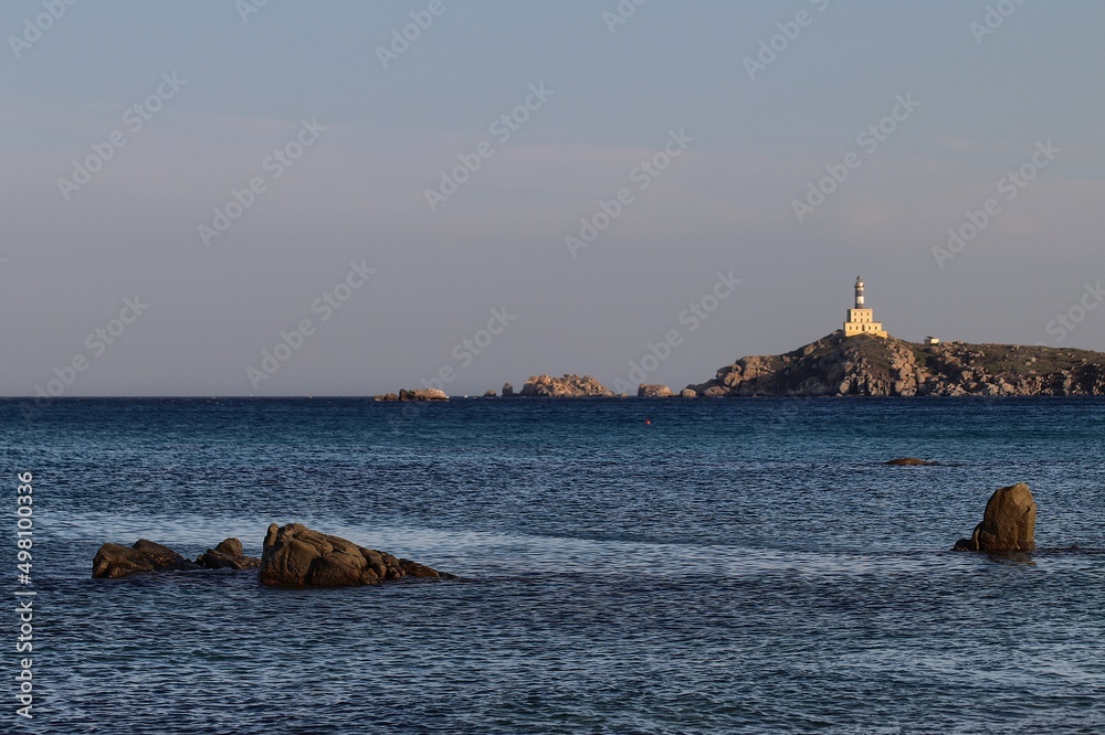 The Cavoli Island seen from Cava Usai Beach, Villasimius. Sardinia, Italy The Cavoli Island seen from Cava Usai Beach, Villasimius. Sardinia, Italy