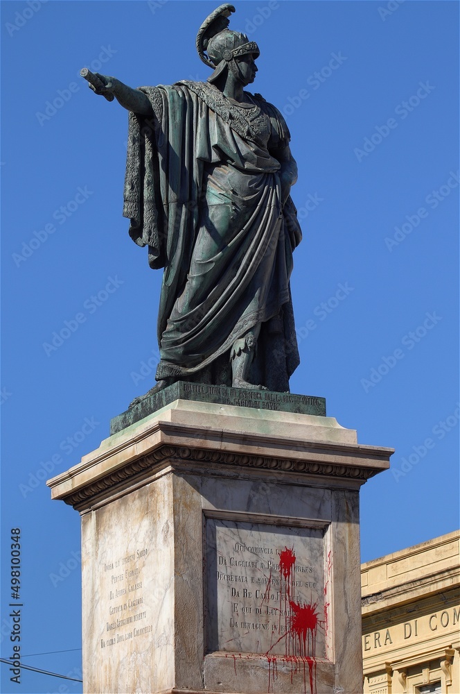 Fototapeta premium Monument to Carlo Felice. Cagliari, Sardinia, Italy