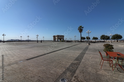 Bastion Saint Remy and the panoramic Terrace Umberto I in Cagliari, Sardinia, Italy © murasal