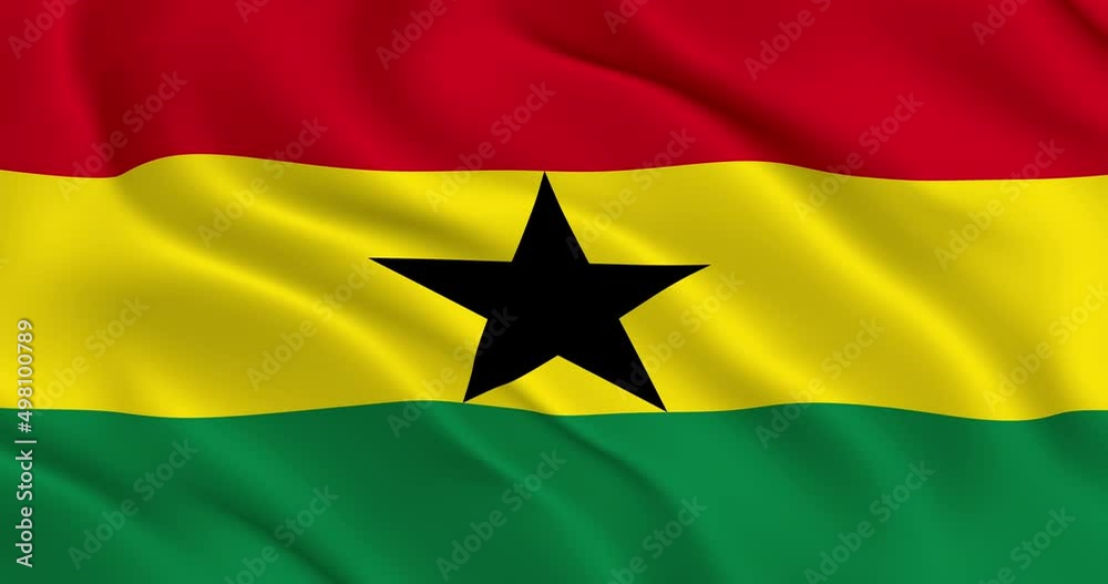 Ghana Flag Smooth wavy animation. The National Flag of the Republic of Ghana flutters in the wind. Loop animation. Realistic 3D rendering, 60 fps. Beautifully slows down 2 times at 30 fps Ghana Flag Smooth wavy animation. The National Flag of the Republic of Ghana flutters in the wind. Loop animation. Realistic 3D rendering, 60 fps. Beautifully slows down 2 times at 30 fps