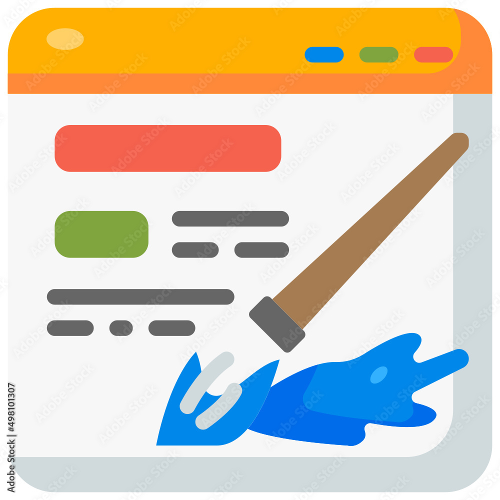 Obraz premium web design flat icon