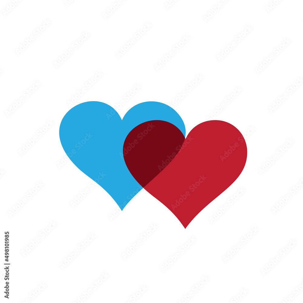 Multicolored Hearts Icon