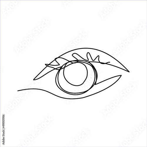Simple Eye Icon Isolated on White Background