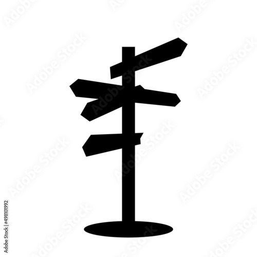 Road Direction Sign Icon