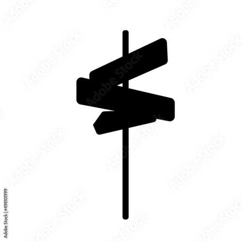 Road Direction Sign Icon