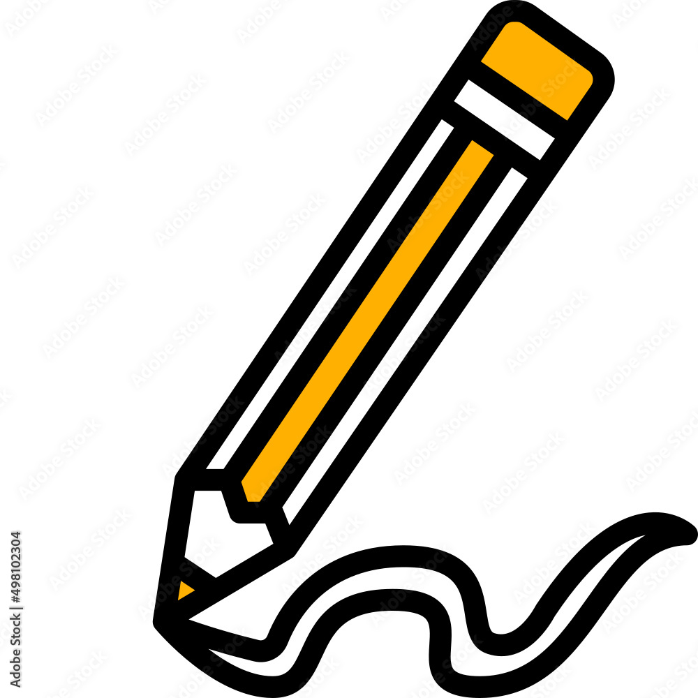 pencil one color icon