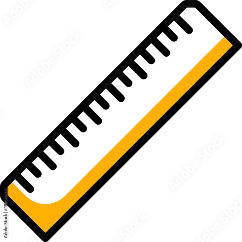 ruler one color icon