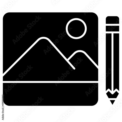 edit image solid icon