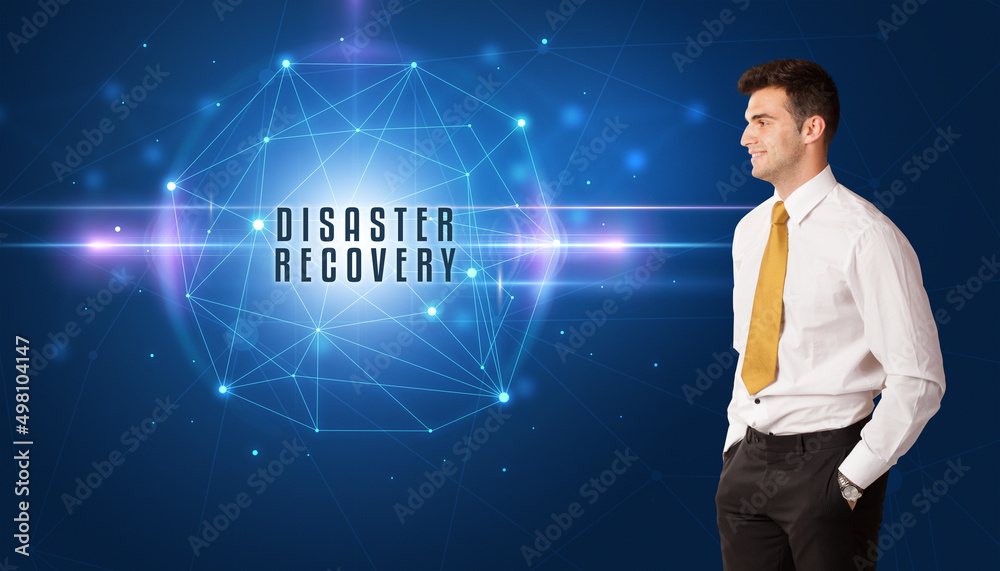 businessman thinking about security concept