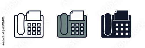 phone fax icon symbol template for graphic and web design collection logo vector illustration