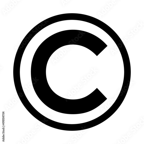 Copyright symbol. Isolated vector icon.